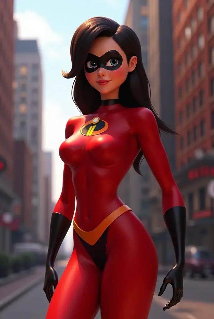Mia Khalifa dressed as Elastigirl 