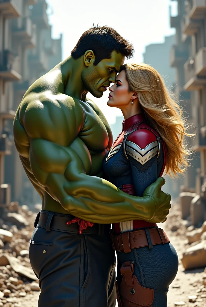 Hulk having sex with Captain Marvel 