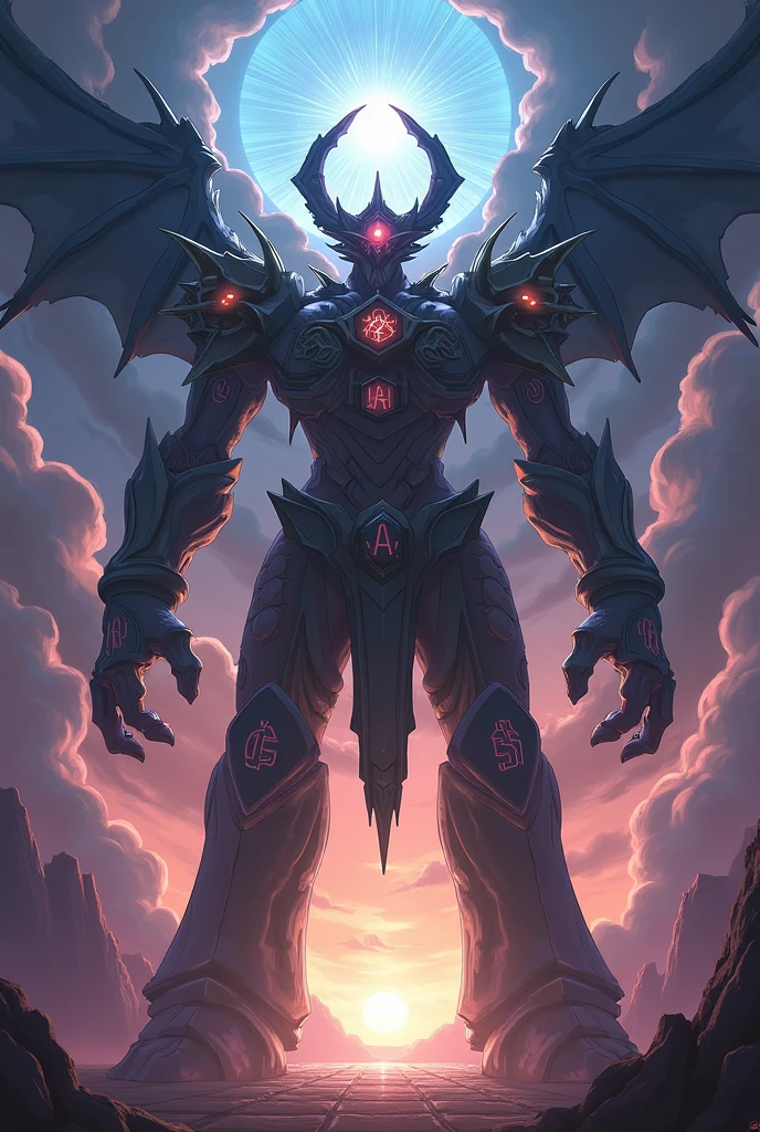 android mechanical lich:Evil Celestial Glow, robot wings,earnst haeckel, james jean. generative art, baroque, intricate patterns, fractalism, movie still, photorealistic, intricate, elegant, highly detailed, artstation, smooth, sharp focus, illustration, outrun, vaporware,full body shot, demonic energy holding different monsters, angle from below, Evil laugh:Exuberant, cinematic lighting, ((blood moon in background lighting scene)) --auto