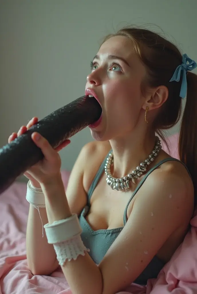 (NSFW), ((best quality)), ((masterpiece)), (detailed), (((((huge penis,huge penis))))),((Huge saggy breasts)),((((all nude)))),(((((oral sex,Fellatio side view))))),long hair,(((mouth full of penis))),bedroom,bed,
