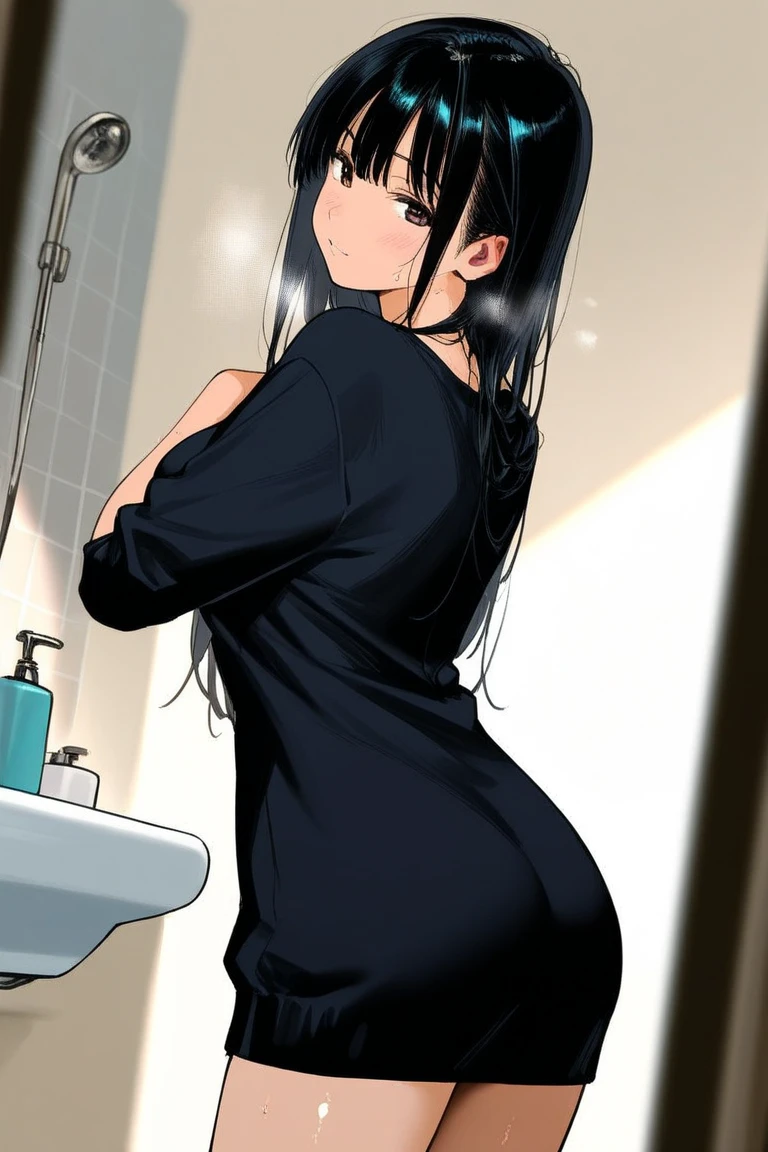cowgirl position, back shot,Extra thick penis,sex,ahegao,Nude,Long Black Hair,Intense hip swing,Climax,Tongue out,Big Tits