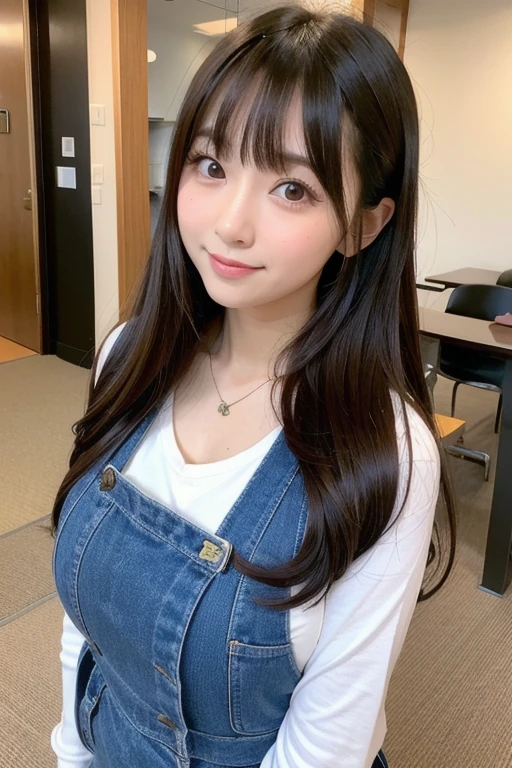 (masterpiece:1.2, highest quality), blur the background,Photographed with a wide-angle single focus lens,1 High school girl, (big breasts), wearing cute casual clothes, brown hair,bright eyes,blushing face,Highly detailed face and skin texture, healthy skin,big smile, (Shibuya),4K resolution