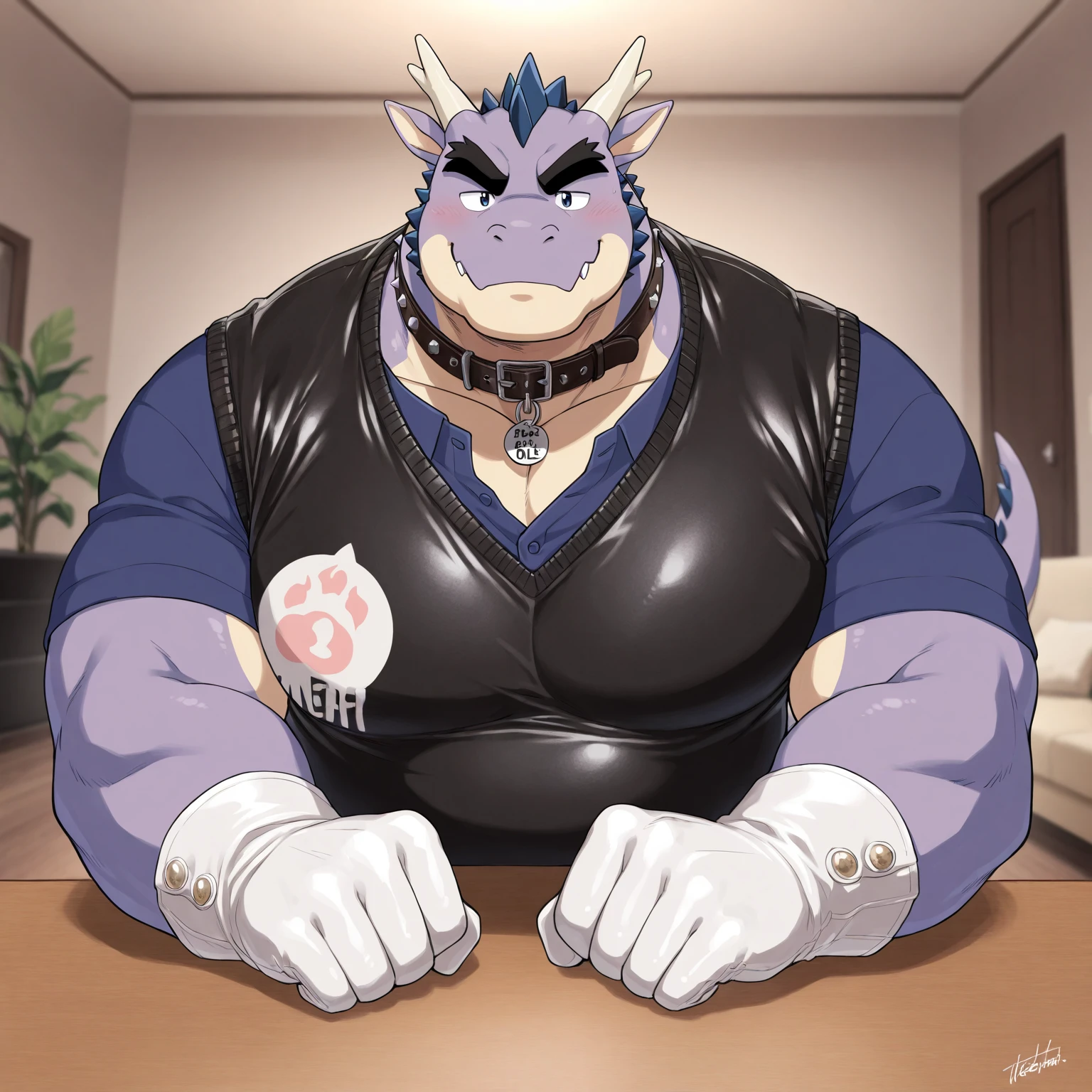 He wears the clothes and accessories of the head of a newspaper company, he runs an office, stylish businessman clothes, pernas abertas, visão de lowangle, eye level shot (virilha), Personagem Solo,Just huge morbid thighs, gordinhas, extremamente grossas;,obra-prima, melhor qualidade, (vista frontal), (vista da minhoca's olhos), perspectiva do olho do minhoca, lowangle,
Kemono, caverna (touro), macho, (buffalo), Directed by: Pino Daeni, (por ruaidri), por virtyalfobo,
Albino polar bear wearing sergeant hat, usando camiseta social aberta com detalhes florais havaiano,
pornographic ,
por Hyaku, por darkgem, por zixiong, pernas abertas sentado na cadeira, visão de lowangle, eye level shot (virilha),
a bull male long beard buffalo horns.
very thick strong arm, Obese thighs extremely thick belly immense morbid Fat Chubby loaded
, speedo vermelho, Don't wear clothes, don't wear shirts,
with hands Gesturing with hands holding testicle with hand,
((genital Masculino glande peniana tamanho anormal, phallus size gigantic phallus super long phallus inclined fallen, Dropped balls)),
sensualizing with her hand in the crotch, Acariciando as bolas,
ejaculando exageradamente, gozando sem limites, Jorrando jatos de esperma da glande peniana,
corpo muito suado, suor extremo no corpo.
Big tongue laughing.
Very thick gold chain around the neck. luvas de couro preta brilhoso.
Genital Masculino tamanho hiper longo, genital Masculino tamanho Gigantescos, genital Masculino tamanho anormal, genital Masculino super comprido, Cum grande, gozar muito, gozando muito exagerado, massive intense creamy abnormal ejaculation.. mesmo personagem. wearing an open white dress shirt or white blouse as a school uniform. Meia branca e sapato preto, estilo cartoon. various poses, same character deta reference. Famous company office scene.