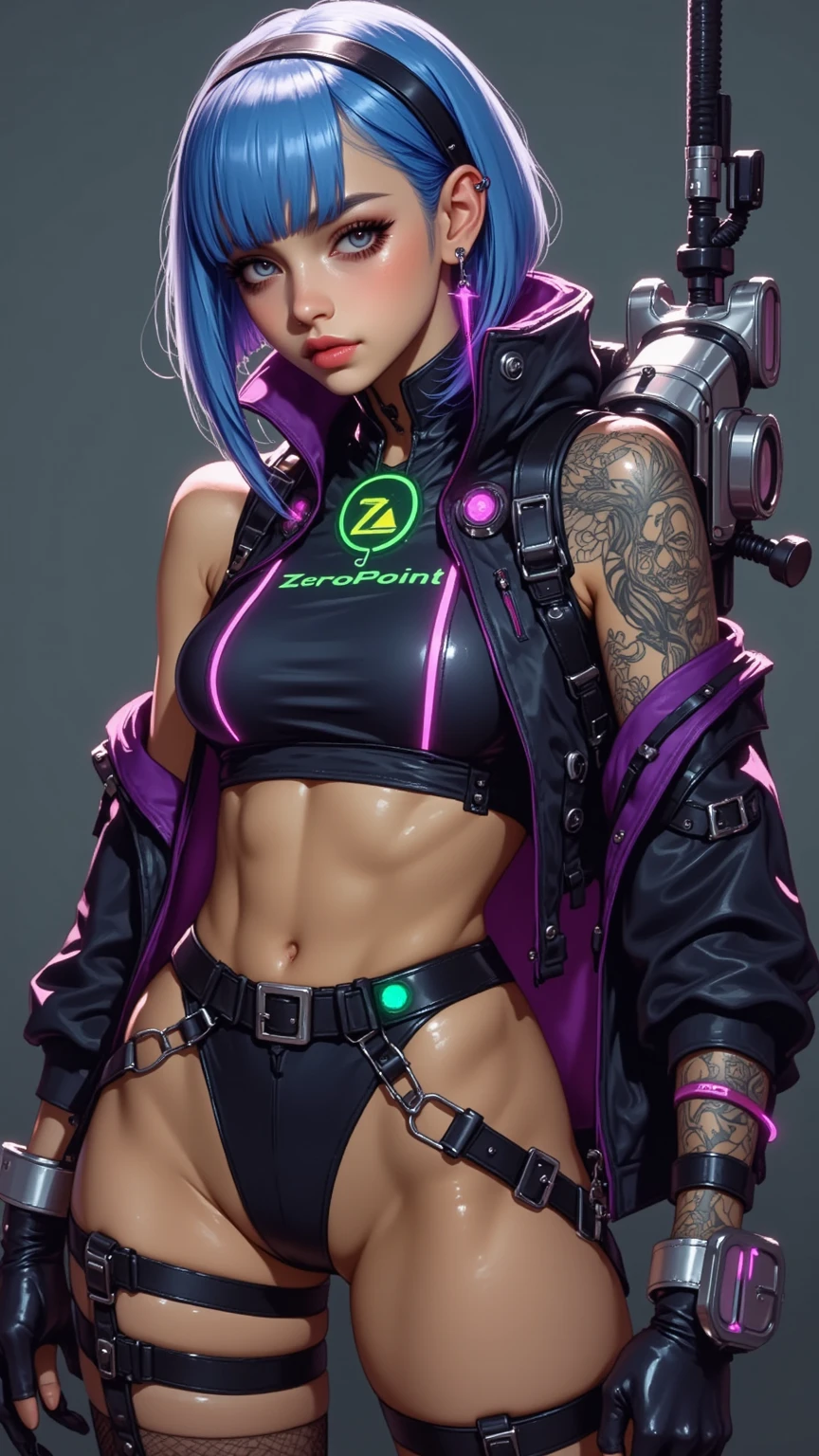 (Full body standing) 2D Animation, Full body game animation, (Very cute face), Casual Fashionable, Realistic pink and green hair, Sports Bright Colors Fashionable Casual Punk Clothing, Smiling, Hold a machine gun, Highly detailed, Art Station, Woman with a very pretty face.8 K, Incredible art fatorg, , wlop, ArtGerm, Highly detailed, Octane Render, At 8K, depth of fields, Claudia, Beautiful face, Cyberpunk, Central Server, Deep field of view, , Award-winning Fatorg, Silver tattoo, standing on the grass , standing on the grass, Big futuristic cyberpunk costume, Big Head Earphones, Fashionable woman, pop-art, Only one woman, Octane Rendering, Cinematic lighting, Center, looking in camera, 8K Perfect Lighting, Full body pastel colors, Whole body software lighting, Anime Game Characters,Full body