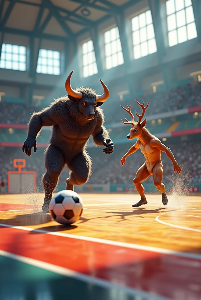 minotaur playing futsal