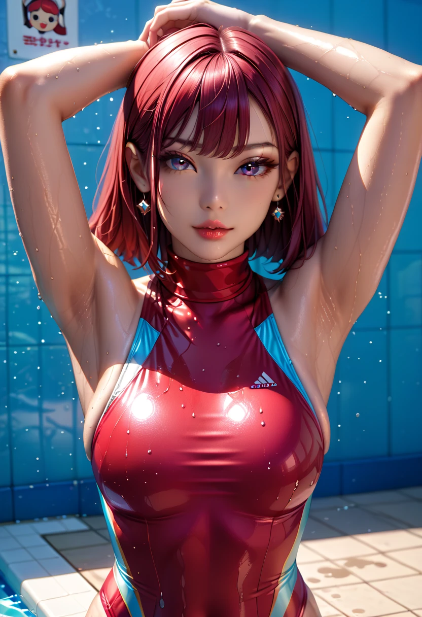 score_9, score_8_superior, score_7_superior, High-resolution CG illustration,A masterpiece in 32K resolution,Highest quality,it is really amazing,Very detailed,Ultra-high resolution,Ultra-realistic,Realistic,Increased depth of field,Cinematic lighting,
(Sexy mature Japan woman:1.1),
black straight medium hair,Ultra-detailed and beautiful face,Calm and gentle look,Beautiful brown eyes,Translucent white skin,Realistic skin texture,Great proportions,
Elegant high leg swimsuit,
Bold design,Chic color scheme,Detailed fabric texture,
(Dark overcast sky on a dull night:1.1),(Dark clouds filling the sky:1),(Thundercloud:1),Coastline at night,Stormy seas,(delay々A desolate sandy beach that continues:1),
Cinematic Angle,
