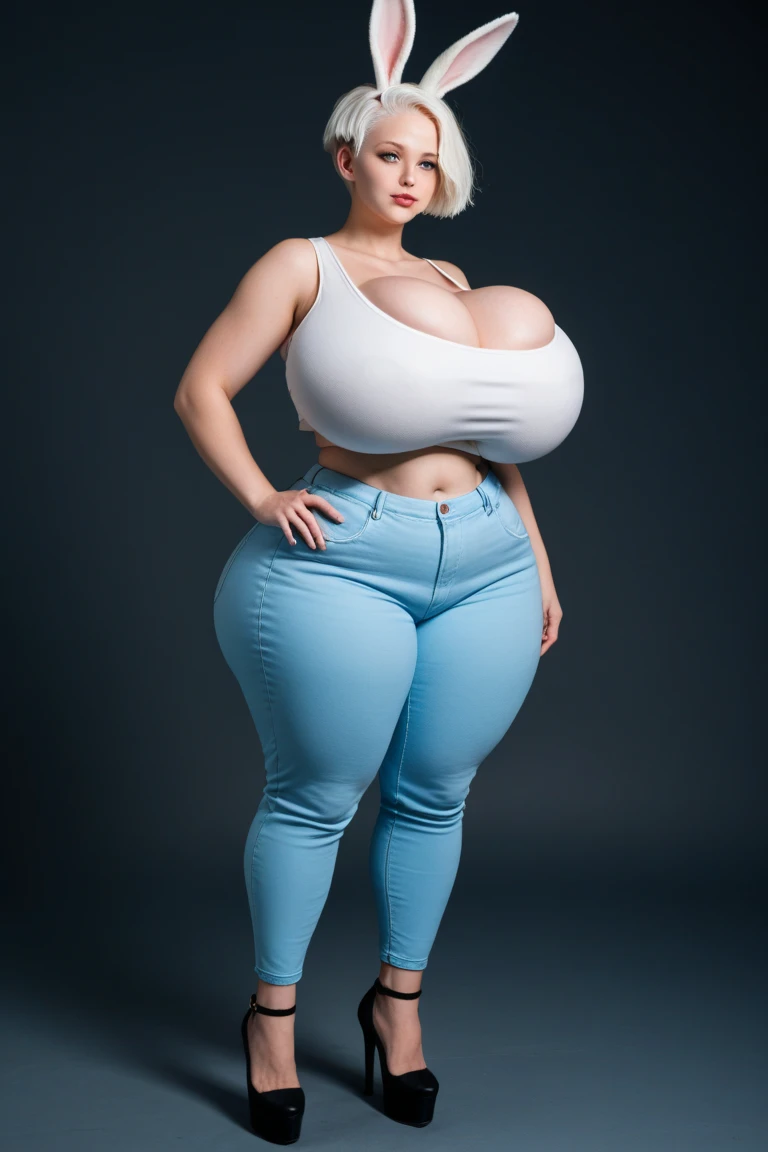 featuring, breastsout, hair blonde, blue colored eyes, large breastsout, shorth hair, lips, thicc thighs, make up, lipstick, muscular, muscular female, thick thicc thighs, huge breastsout, red lips, crotch, curved, neckleace, neckleace cutout, clothing cutout,slim, do not duplicate 