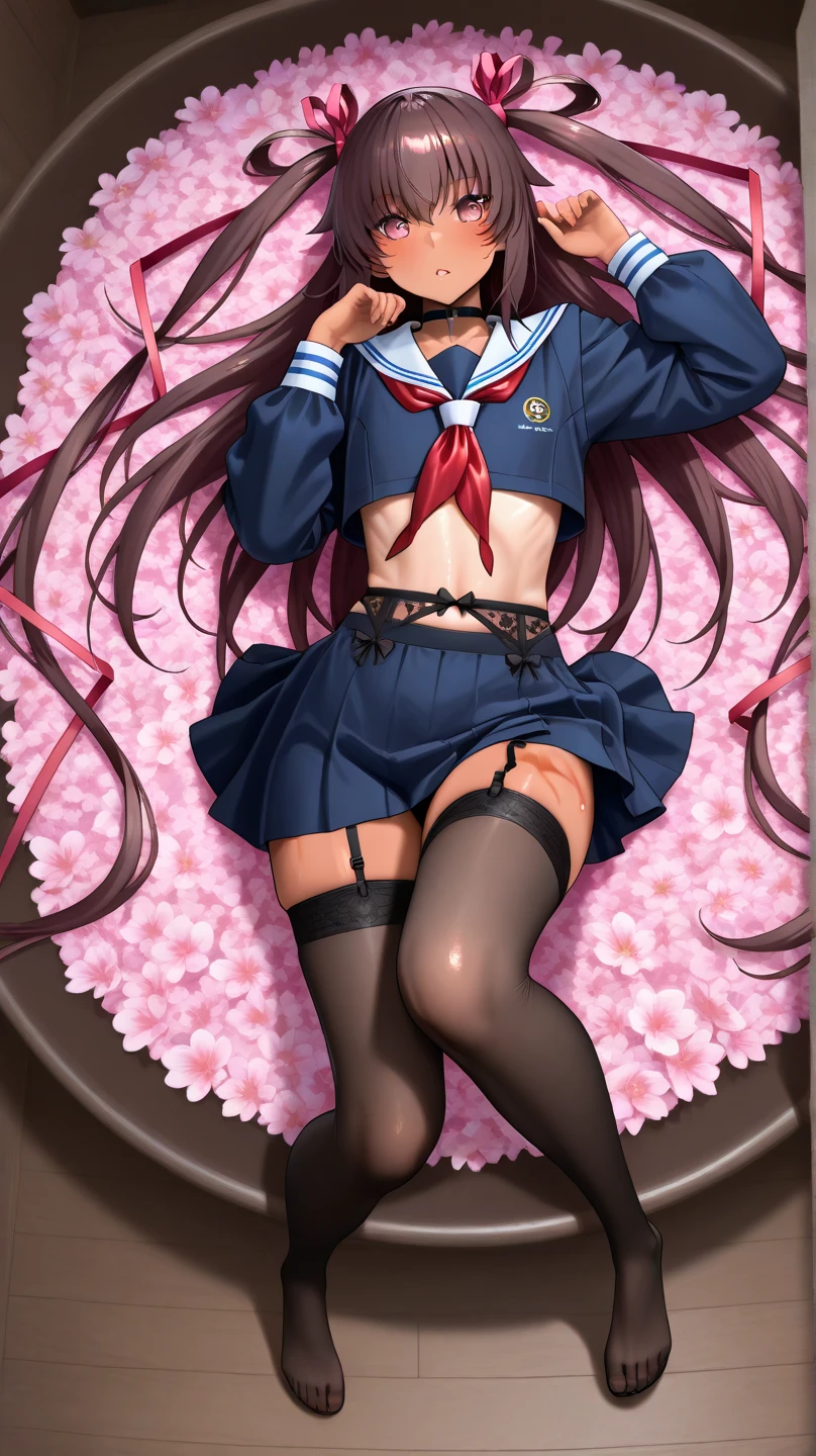 nsfw, masutepiece, Best Quality, colorful, ray tracing, perfect lighting, extremely detailed 8k wallpaper, detailed background, High resolution, solo, 1girl, Full body, Description Girl, detail hands, Detail fingers, Detail Face, cute face, detail legs, overdetailed art, Fine details, beautiful detailed eyes, hyper detailed, beautifuly color, high details, high quality, large breasts, large ass, black hair, bobcut, black eyes, school uniform, blazer, plaid skirt, school, naughty face, mizuryu, ((sex toys), purple panty,