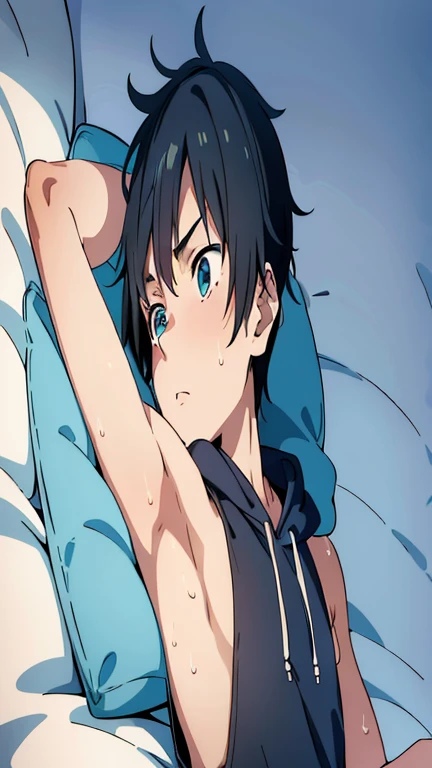 Blue background wall