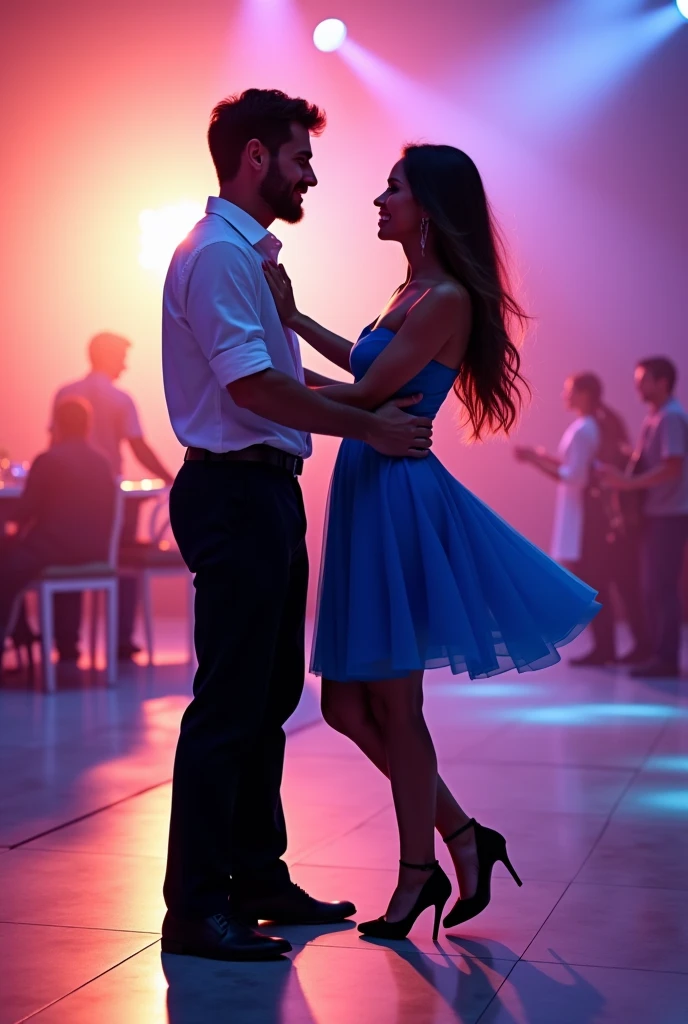 Feel the rhythm, let the music take control,  
In the flashing lights, together we'll roll,  
Tonight is ours, no fear, just our goal,  
In the dance's embrace, we'll free our soul.