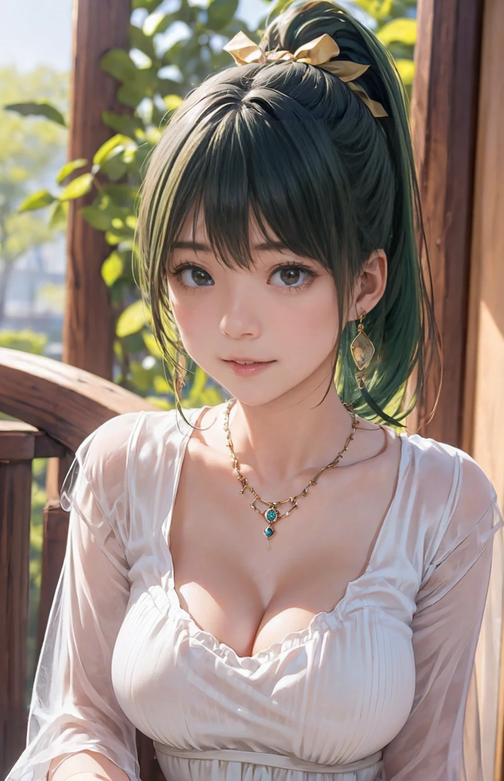 delicated best quality ,masterpiece, illustration, an extremely delicate and beautiful, extremely detailed ,CG ,unity ,8k wallpaper, Amazing, finely detail, masterpiece,best quality,official art,extremely detailed CG unity 8k wallpaper, absurdres, incredibly absurdres, huge filesize , ultra-detailed, highres, extremely detailed,beautiful detailed girl, extremely detailed eyes and face, beautiful detailed eyes,light on face,1girl, (Shinobu/genshin impact), (Super realistic), (((green hair))), (high bun hair), (purple eyes), (Detailed description of the eye), ((hair jewelry)), (((describe the arm in detail))), ((charming lingerie)), (((Super boobs))), (saggy breasts), ((giant breasts)), ((milk cow's udder), ((Big ass)), ((thighs)), ((Plump body)), (Big breasts), ((Plump boobs)),, (detailed description of hair), jewelry, (gem earrings), ((upper body)), (Bare shoulder), ((collarbone)), ((off shoulder)), (Shiny skin), (Detailed description of eyes), (detailed description of face), (detailed description of body), (white and translucent skin), peerless beauty, (extreme beauty), (red lips), (shy ), ( smile), (facing the viewer), ((facing)), (((cherry blossom))), (falling petal), (sexy lingerie), ((long sleeves)), (revealing clothes), ((wide sleeves)), (thin silk), (penetration), up of a woman in a dress under water, wallpaper anime blue water, closeup fantasy with water magic , the water surface is reflective, (every pose), ((There is a lot of water on the body))