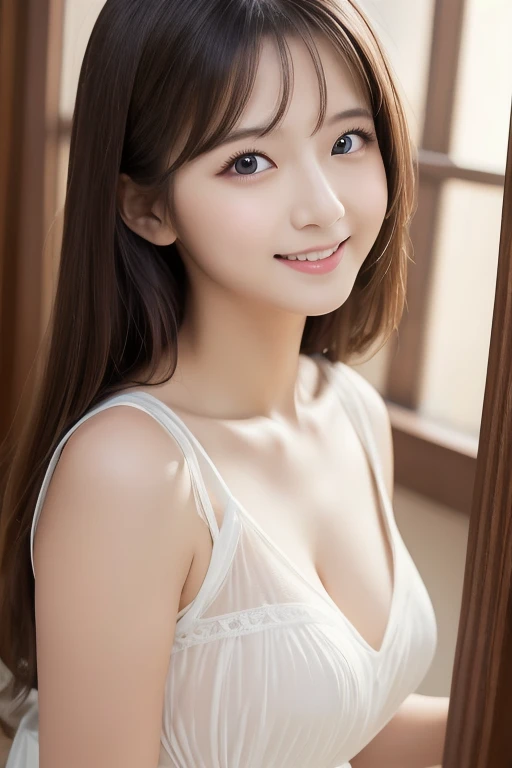 a lot of details, (underweight), 30 years old, detailed black hair, beautiful detailed hair, super fucking beautiful, delicate beautiful face, complex details beautiful and delicate eyes, perfect hands, (flat chest best quality:1.5), perfect and delicate limbs, detailed skin, best quality, ultra-detailed,(cheerful grin:1.3),
full body, Girls' Front, battleing, wood base, beautiful detailed dress, light brown Clothes,(cleavage:1.3), (downblouse:1.4) live house,