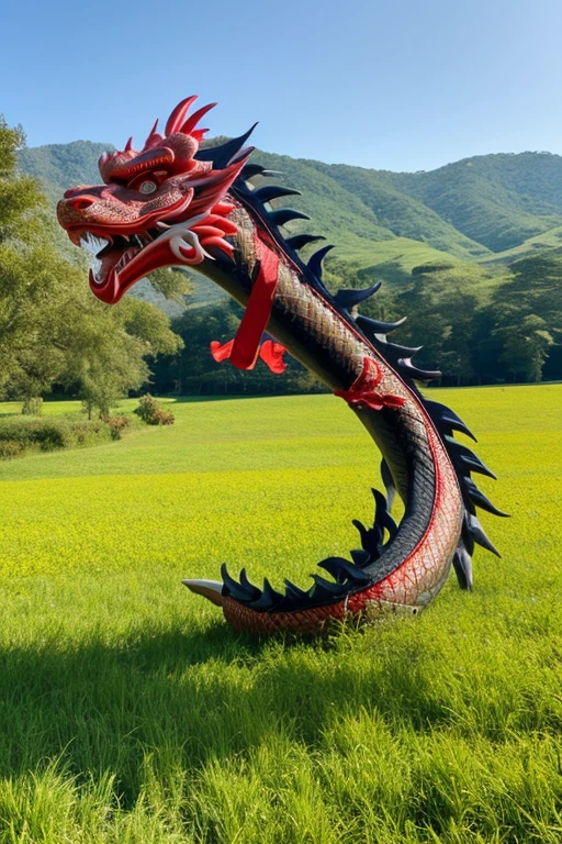 Chinese dragon in the field,sigh