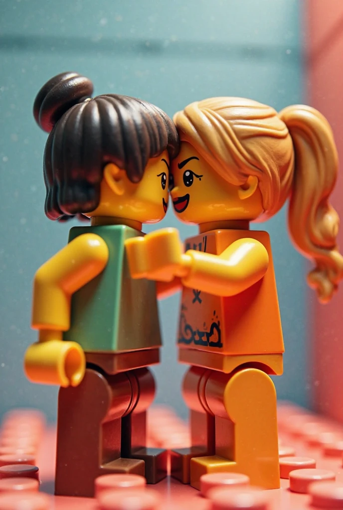 Lego ninjago : Nya and Lloyd kissing
