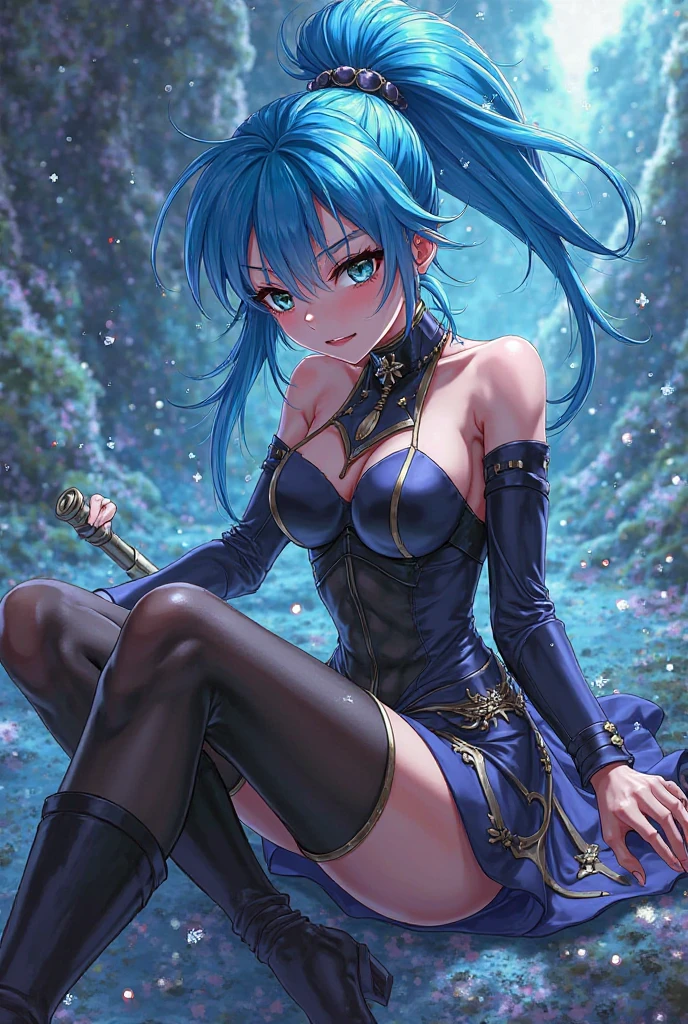 animal ears, backpack, tail, break, short hair, ((green hair1.5)), bob cut, 4 defined fingers, 1 defined thumb, (looking at viewer), break, sexy, ((solo)), (1 woman), ((25 years old)), ((highest quality)), ((masterpiece)), (familiar), skindentation, perfect face, 8k , (cowboy shot), break,((metallic costume)), break, blue eye, beautiful princess, evil smile, medium breasts, perfect limbs, (visible nipples:0.7), (camel toe:0.5), sexy, (kneeling), breast grab, (dutch angle), from below,