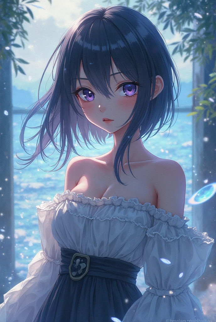 Anime woman with nothing