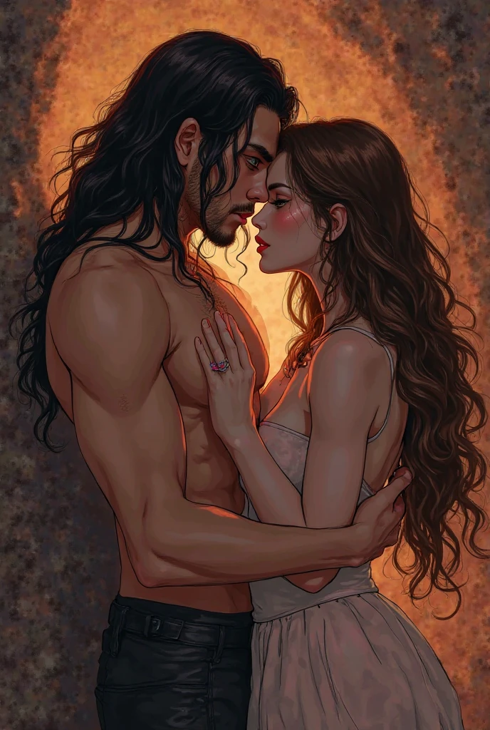 NSFW Cinematic Highly colored painting Realistic portrait, (((Masterpiece, Best quality, photograph realistic))), (Shiny skin), hyper HD, 8K wallpaper, high resolution, Perfect anatomy, Slender hands and fingers, Cinematic lighting, Physically-based rendering, Award-winning, Extremely detailed skin, extra detailed face, Eyes with beautiful details, Carl Zeiss 85 mm F/1.4, Break, (((1 red wavy hair girl and 2 black dark-skinned drunken slaves men, Having sex))), (hugging from behind:1.3), ((33-year-old girl, mature:1.4, sensual, gorgeous, red:1.2 wavy medium hair, blue eyes, greek nose, freckles)). (((colonial puritan wench))), Buttock augmentation, A shy and naught expression, blush cheeks, Both pupils upward, gasps, perspire, Soaked all over, (Sex silly:1.5), Two scruffy drunks in ragged 1700 torn garments (topless), (He grabbed the girl's breasts), (He licked the girl's cheek), (Stand in a 1700 dimly lit alley behind the tavern), Look sideways, Look up from a low place.
