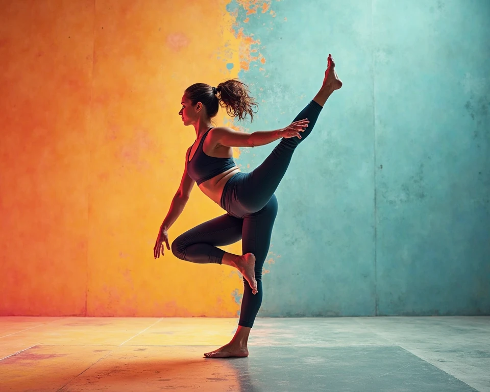 Women in a yoga legging jumping