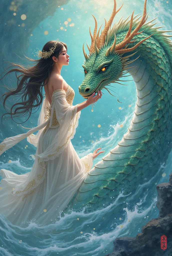 In a captivating image, an elegant woman clad in a white Chinese gown glides through the sky atop a mythical Chinese dragon. As they traverse the heavens, her flowing gown and the dragon's iridescent scales create a mesmerizing vision of harmony and otherworldly beauty.
hdr, (photorealism, masterpiece quality, best quality), , pureerosface_v1,ulzzang-6500-v1.1, --auto