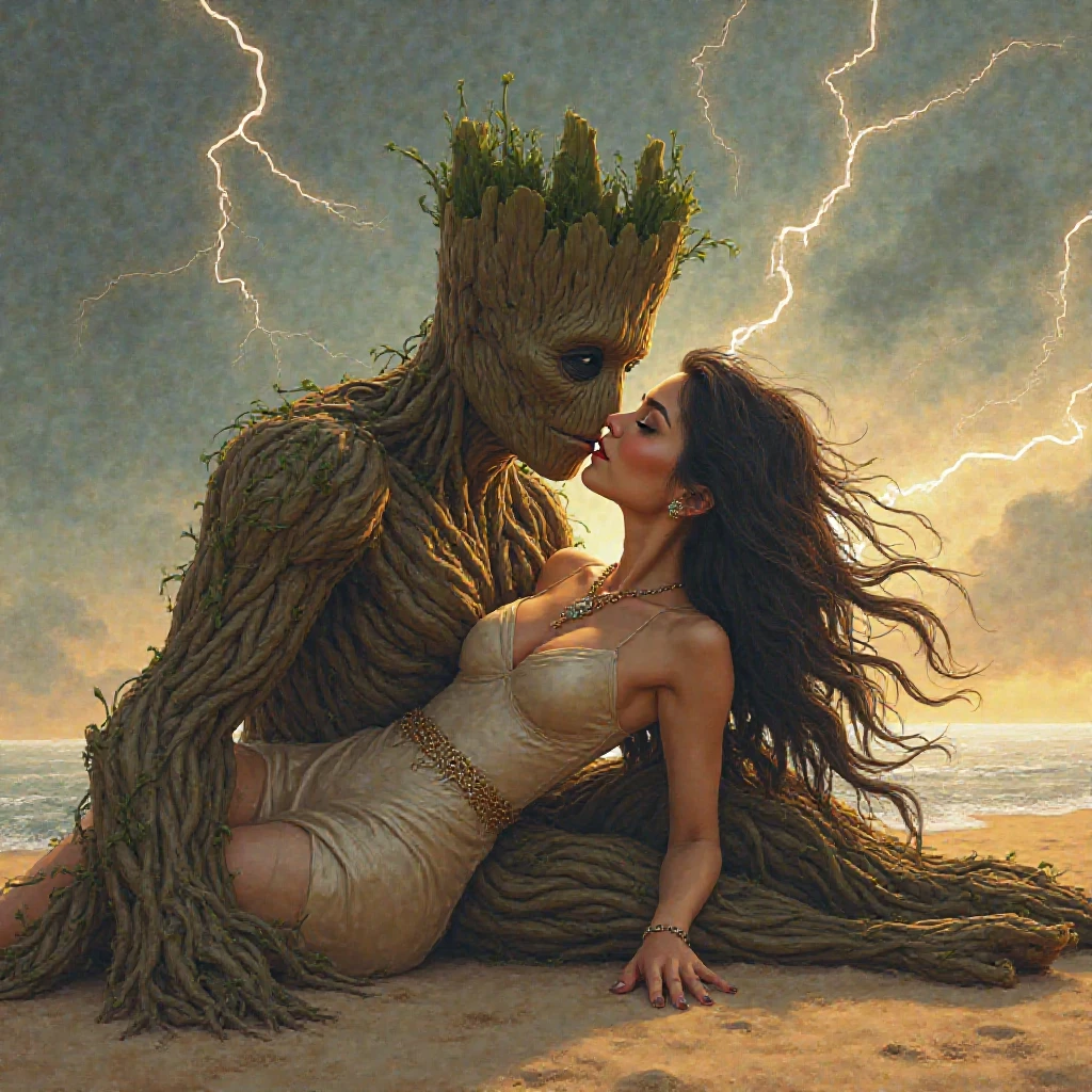 (best quality,4k,8k,highres,masterpiece:1.2),ultra-detailed,(realistic,photorealistic,photo-realistic:1.37),alien temptress,athletic,lovely face,big breasts,hourglass figure,big butt,waist length hair brightly colored,metallic lingerie,greeting,seducing,earth man,alien world,alien vegetation,glowing plants,exotic landscape,vibrant colors,dreamlike atmosphere,luminous sky,cosmic energy,breathtaking scenery,otherworldly beauty,intense chemistry,strong connection,enigmatic aura
