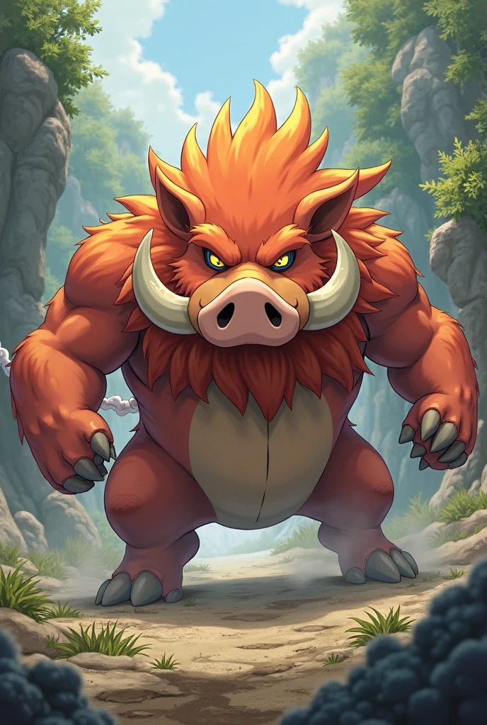 ultra-detailed, masterpiece, masterwork, high quality, best quality, hdr, (nature), posted on e621, (by Bakemonoy), nsfw, male, solo, chibi, ((nude, micropenis, foreskin, perfect balls)), (red body minotaur), hairy dragon, (white chubby body), (long golden hair, yellow eyes), standing, from below, dynamic angle