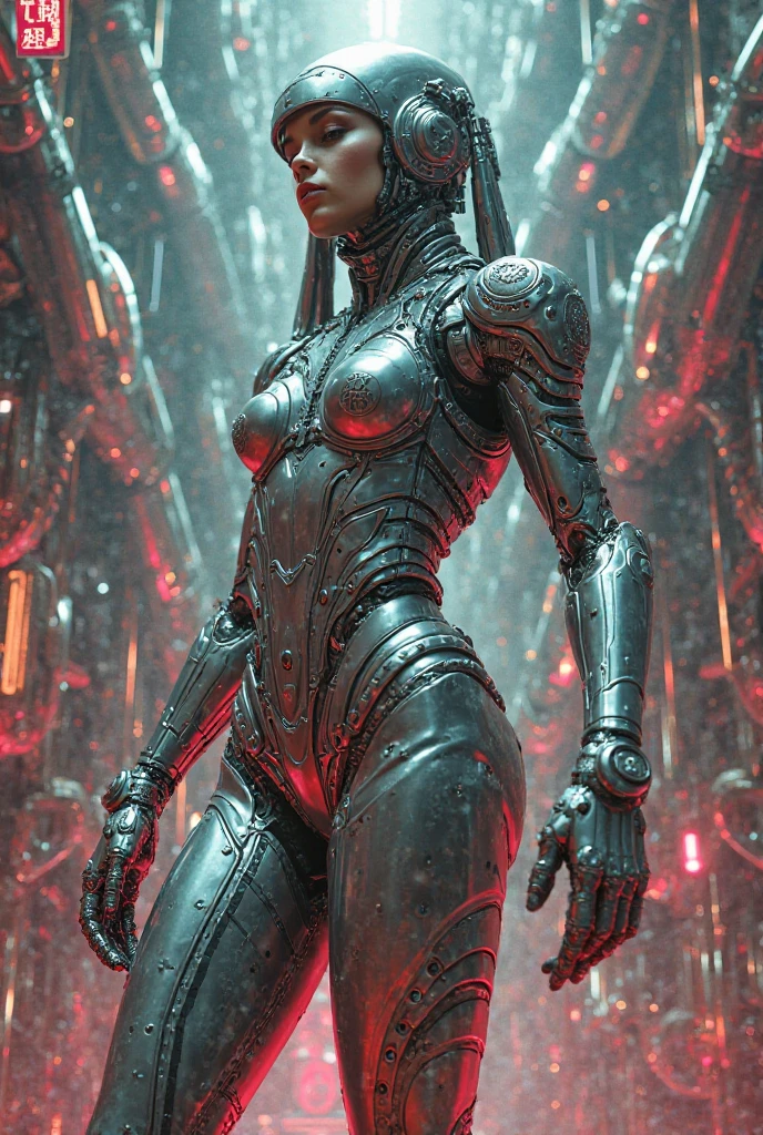 <lora:BORG-v1:0.8>
an (cyborg with (chromed endoskeleton and transparent red skin panels)), (glowing eyes, casual smile), (cyberpunk) BREAK
top model sexy pose BREAK
(in a modern bright ci-fi laboratory) BREAK
photo realistic, 24mm, dolly zoom, dutch angle, cinematic look, lens flare, xeon lights, sharp focus, intrincate details, volumetric light, very detailed face