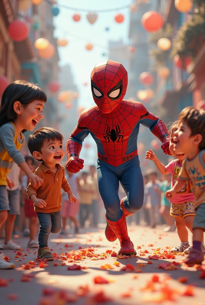 Spiderman indian kids