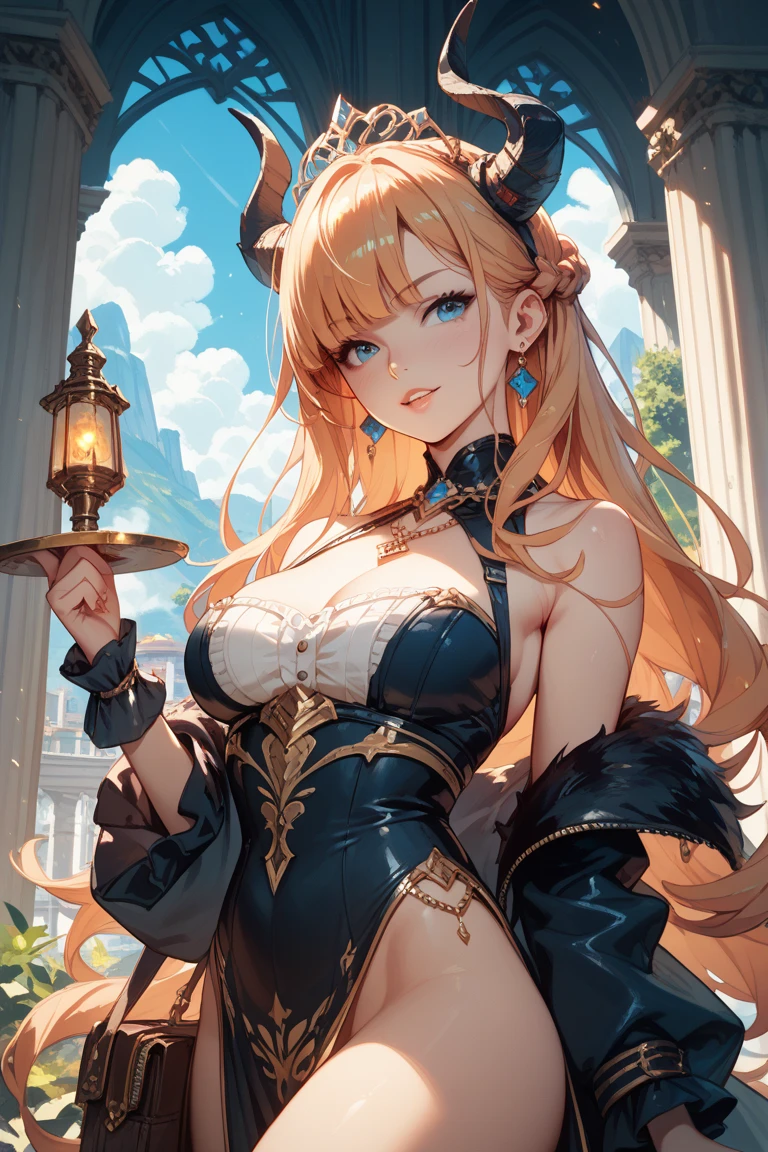 (extremely huge breasted busty girl:1.3), stunningly beautiful, beautiful detailed face, (school unfiorm:1.3), (deep decolletage showing (huge massive round symmetric overflowing cleavage) between (extremely huge extremely massive enormous round symmetric isometric overinflated 10000 cc fake silicone breasts):1.5), with long white hair, fair skin, and beautiful detailed (hazel:blue:0.9) eyes, in a schoolroom with natural lighting, bright and well-lit. her eyes focused, looking at the viewer. Her skin is fair, her face delicate and flawless, a masterpiece, a work of art of the highest quality. The image is an incredibly detailed 8K CG wallpaper, with artistic cinematic lighting and film-like tones with a neutral filter. smiling and happy.