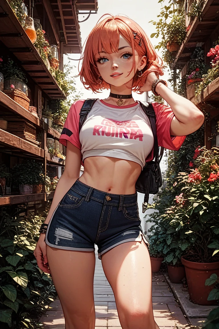 1 girl, solo, (nsfw), cute redhead 18-year-old girl in twin tails, ((perfect female body)) multiple (rainbow colored hair: 1.2), (beautiful detailed blue eyes: 1.6), (photo realistic eyes: 1.6), happy, Ukrainian, (petite body), ((small hips)), pale white skin, (mini skirt and tube top), shiny oily pantyhose, post apocalyptic background, bleak barren desert, very dark cloud covered sky, photo realistic.