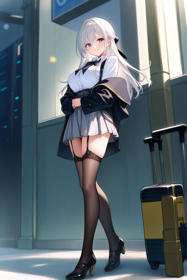 (Masterpiece: 1.1), (Best Quality: 1.0), (Ultra HD: 1.0), (8k Resolution: 1.2), (Real: 1.0), (Ultra Detail 1:0), (RAW Photo: 1.1), Bird's Eye View angle, Shibuya_\(Japan\), outdoors, 1 girl, bangs, sexy pink ribbon panties, breasts, clavicle, collared shirt, ear piercings, earrings, eyebrows visible through hair, head tilt, jewelry , lifted by myself, blue loose tie, medium chest, piercing, uniform, shirt, solo, underwear, white shirt, embarrassed face, (ear piercing: 1:1), earrings, looking at camera, nail art, nail polish , see-through bangs, light gray hair, (blue skirt), clavicle, thigh gap, small hips, mini skirt, matayomu uniform, (cameltoe: 1.2)