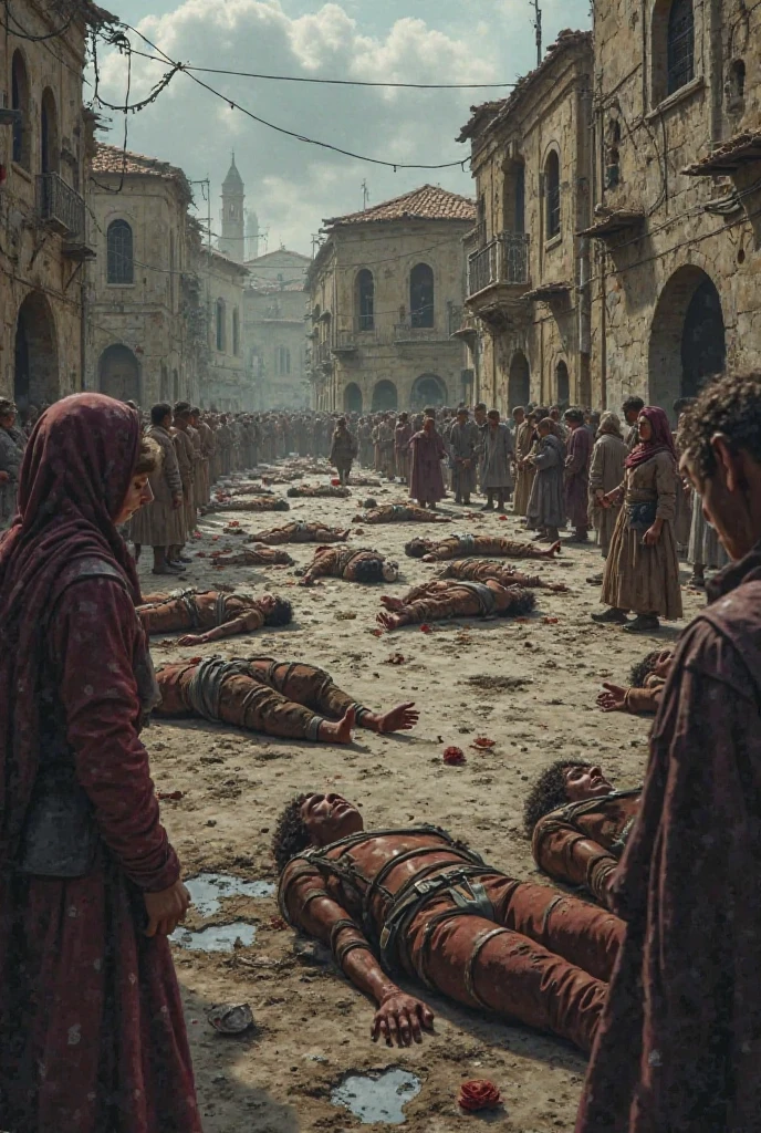 a gruesome, dark, and intense scene, horrifying and shocking, blood-soaked, bones and flesh, cannibalistic feast, horrifying grimaces, cannibals devouring their prey, grotesque and disturbing, nightmarish ambiance, eerie shadows, sinister atmosphere, cannibals covered in blood, tearing apart the carcass, cannibals with wild eyes and savoring the taste, chilling screams, macabre banquet, cannibalistic rituals, raw and primal, savage and brutal, primal instincts, fear and terror, the line between predator and prey blurred, taboo and forbidden desires, the darkest depths of human nature
