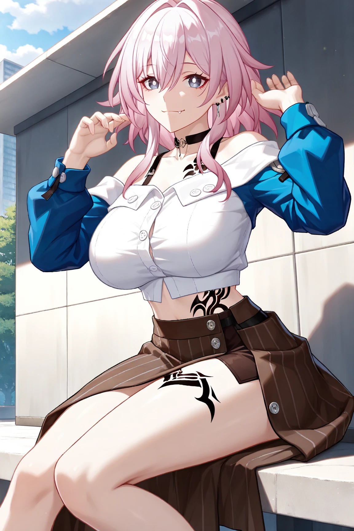Recall,A group of female adventurers set in a medieval fantasy world.3people々,Dancer、 (At the pub), Mr...々Hairstyle, Harem, night, detailed aspects, Asheria:1.5, Asheria:1.3, short hair, Bobcut, Very short pleated mini skirt with embroidered pattern, Seduce, No sleeve, armor 、肩armor、Showing off her pink plaid panties:1.3、Big Breasts、Big Ass、Wide waist、Roll up your skirt,Knee socks,