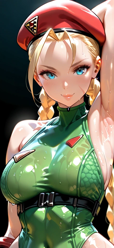 una dibujo de una mujer totalmente naked, Cammy, high quality colored sketch, no suit, temática de Cammy de street figther, Samus Aran Fanart, inked and colored, Comic style art, comic digital art, highly detailed exquisite fanart, drawn in the style of artgerm, in a Japanese city, naked, fighting expression, sexy body, body a little battered