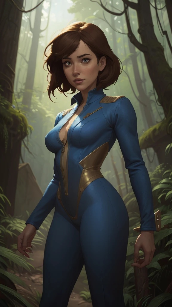 uma mulher de vestido azul segurando uma vara de madeira em uma floresta, Alena Aenami e Artgerm, artgerm detalhado, artgerm e atey ghailan, estilo ivan talavera e artgerm, Krenz Cushart e Artgerm, artgerm e lois van baarle, linda pintura de personagem