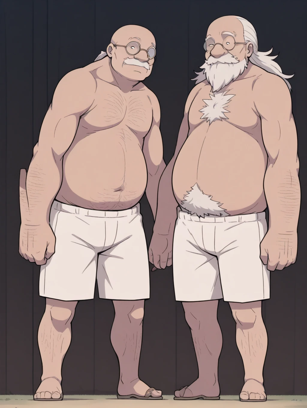 Make the same character but gaining a LOT of weight in each image