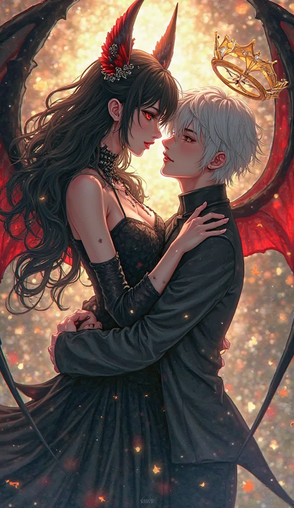 Anime couple in gothic outfits with bats and a blood moon, From Girls Frontline, Danganronpa digital art, Official artwork, vampire, Zerochan Art, crimson themed, Girls Frontline Style, vermilion, Gap Moe Yandere Grimdark, Best anime 4k konachan wallpaper, 2b, 2b ..., 暗褐色とvermilion, Anime Cover