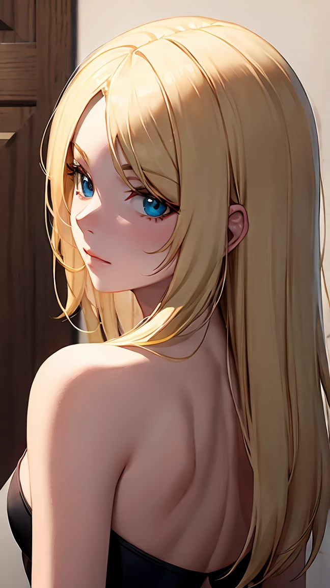 A slender female figure of small stature, With shoulder length hair, Maybe an interesting color like red or bright blonde.. Her facial features are soft and attractive, With lively eyes that exude confidence and charm. You may have an attractive and mysterious personality. She loves to be naked