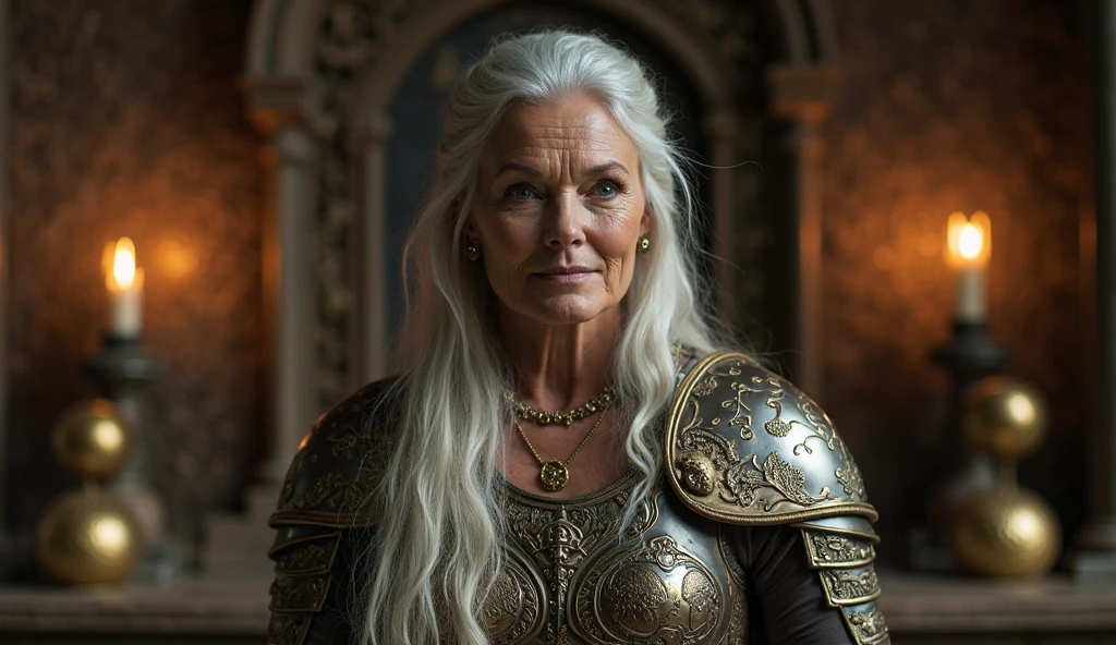 Sally D'Angelo as a warrior queen