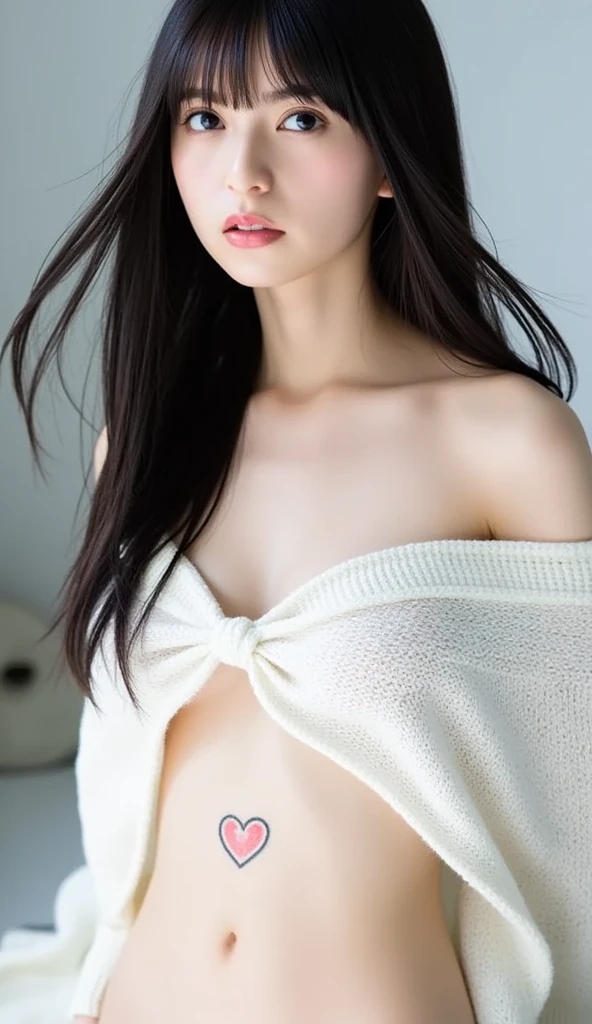 日本people、1people、The most beautiful woman、smile、Shyness、clear、Shiny black hair、Photo Style、length, bangs、light makeup、Standard face、(((Wearing a white Etchu loincloth)))、((Light clothing:0.5))、(She is hiding her breasts by wrapping a cloth around her chest.)、Summer festival、(((Showing off your loincloth))), 32k, Raw photo、Highest quality