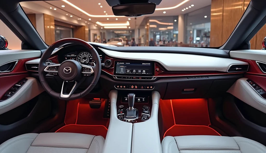Create an ultra-HD image of a hyper-luxury White and Deep Reddish ...