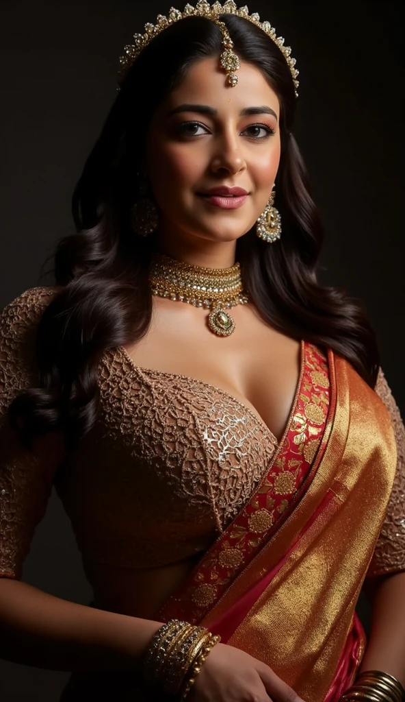 Front full view of milky white body of Indian girl look like Hollywood actress in bride looks, in a precious traditional costly saree, small cleavage, slim fit and thin navel, beautiful thighhighs, one leg visible, , cutest face, innocent smile, black shiny long hair, golden necklace, mole, black eyes, bracelet, Fair-skinned female, piercing, veil, nose piercing,photorealistic,hyperdetailed,dreamy,fantasy-like wind effects,rich deep colors,glowing light,De-Noise, f 5.6 , 85mm,expressive gestures,full-body shot,eye-level shot,perfect body proportions,stylized poses(masterpiece)((disheveled hair:1.2),( beautiful detailed eyes:1.1), Indian girl (wearing casual t_shirt ,street background, Bokeh, medium round breast , side pose looking at viewer,long hair , hair bun,wet clothes, rainy season,heavy rain shower , enjoying rain, happy, big cheeks ,Outdoor image of 21yo in school school photo in school masterpiece, (photorealistic:1.7), best quality, beautiful lighting, Eleanor Latino Woman 20yo Old Big Breasts Plus Size Model random colour beautiful eyes extremely high Bun long extreme curly hair Lifts wearing Indian flowers ethnic elegance princess saree salwar kameez. Flowers on hair (Persian princess)),off shoulder ,bra, Indian attire ,ultra realistic skin Best quality, masterpiece, Beautiful, young indian woman, teacher, college, looking straight at viewer, wearing elegant full sleeve top white and blue long skirt, college classroom, sitting on chair, professionalism, teen age, detailed face, detailed body, symmetric face, cute face, dynamic pose, perfect anatomy, holding books with hands, photorealistic, curvy body, braid hair, 8k, ultra realistic, blackboard background, ambient occlusion