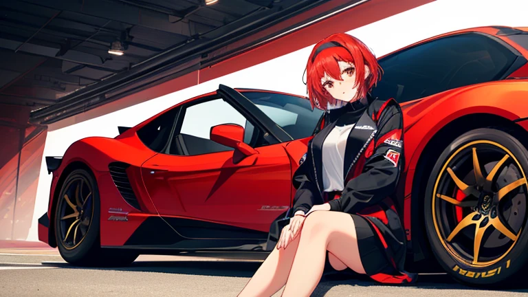 Pintura de coches deportivos, automotive design art, Lamborghini, estilo Lamborghini atrevido, sin sombra., vehicle illustration, carros deportivos, 10, hermoso arte lineal, borrador, sin pintar, Fine Detailed Art Style, Lines only, HD Line Art, ilustraciones de alto contraste, carros deportivos, Estilo de boceto, Car design, Arte vectorial HD, carros deportivos, moderno, Alta calidad, detalles altos, premiado, mejor calidad, high resolution, with girl sitting posing still side anime style, en ciudad, festejando una victoria