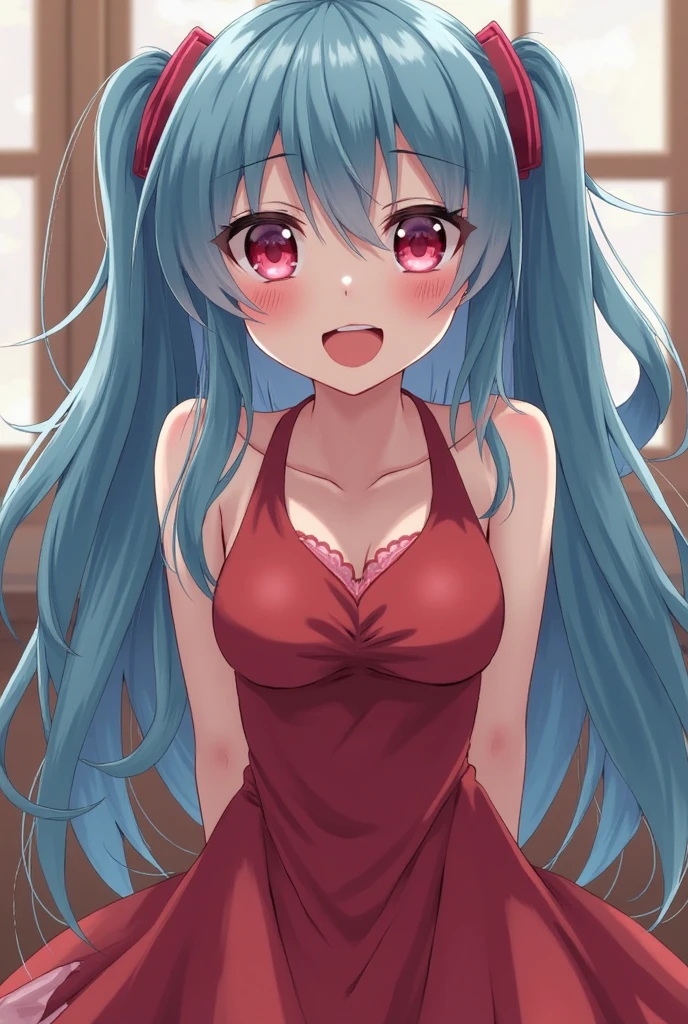 lum invader, detailed, anime, (bunny: 1.5), (Red lipstick: 1.5) masterpiece, best quality, open mouth, fang, ultra-detailed, yellow eyes, Pretty eyes, Detailed face, Pretty girl, Big chest, Blushing, (Wet: 1.2), breasts, areola slip, (POV from behind: 1.5), (nipple: 1.2), (heart shaped pupils: 1.5)