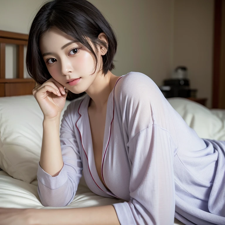 Top quality, 1 beautiful japanese woman, Nightgown, Early Morning Light, sexual ecstasy face