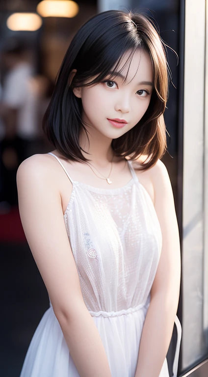 8K, Ultra-high resolution, highest quality, masterpiece, Surreal, photograph, 1 girl, (:1.3), pretty girl, Cute face, Beautiful eyes in every detail, (short hair:1.2),(Wearing a blouse:1.2),1 girl,Japanese,21 years old,(Small breasts:1.3),(highest quality,masterpiece:1.3,超A high resolution,),(非常にdetailed,Caustics),(Photorealistic:1.4,RAW shooting,)Ultra-Realistic Capture,非常にdetailed,High resolution 16K human skin closeup。 Natural skin texture、簡単に識別できるほどdetailedでなければならない。 Skin tone is even and healthy looking。 Use natural light and color, Sad expression, Looking at the camera, Perfect dynamic composition, My Room, A scene from the movie is visible 、Look at the audience、beauty,Long neck、Smile a little、Please close your mouth and laugh、(((Ideal body proportions))),A cup small breasts :2,、Portraiture:2、Perfect Anatomy、Vivid details、detailed、Surreal、Light and shadow,Strong light,Fashion magazine cover,Thin lips