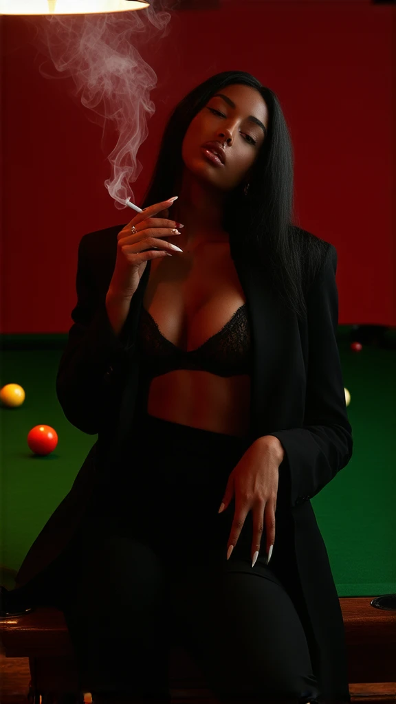 a black girl smoking cigarettes very fast, sucking extremely hard on cigarette, the cigarette ash is growing very long, piercings, very skinny, large breasts, pain, lying on her stomach, on the couch, teenager, in high school, smoke in mouth, deep inhale, tight ass