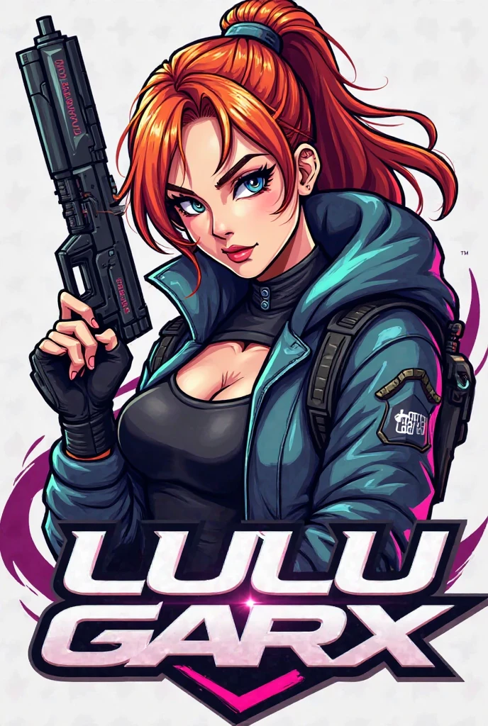 1girl, solo, defaerith, braided ponytail, pink hair bow, choker, necklace, cropped jacket, red jacket, short sleeves, pink dress, long dress, <lora:aerith-xl-nvwls-v1:0.9>, full body, zoom layer, holding weapon, holding gun, (one knee), copyright name, official art, goddess of victory: nikke,