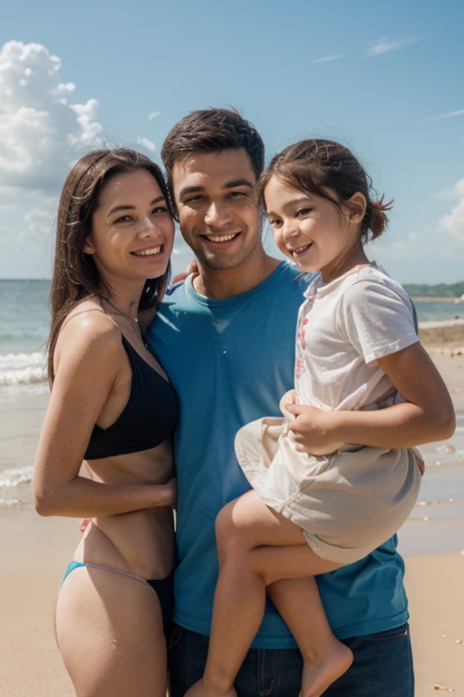 a 25 years girl is bikini talking with a 18 years boy