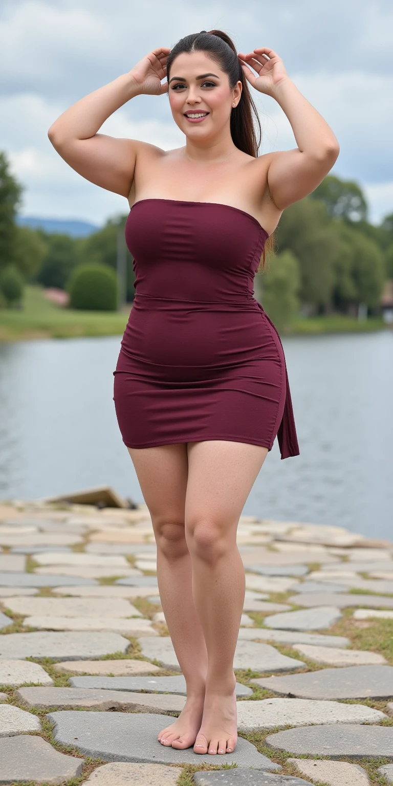 A beauty Malay woman with hijab, short dress, sneakers, glasses, big breast, hot pants, cute girl, mature and plump, plump woman, clean and smooth pics, all star, high quality, best quality, good vibes, nice look,