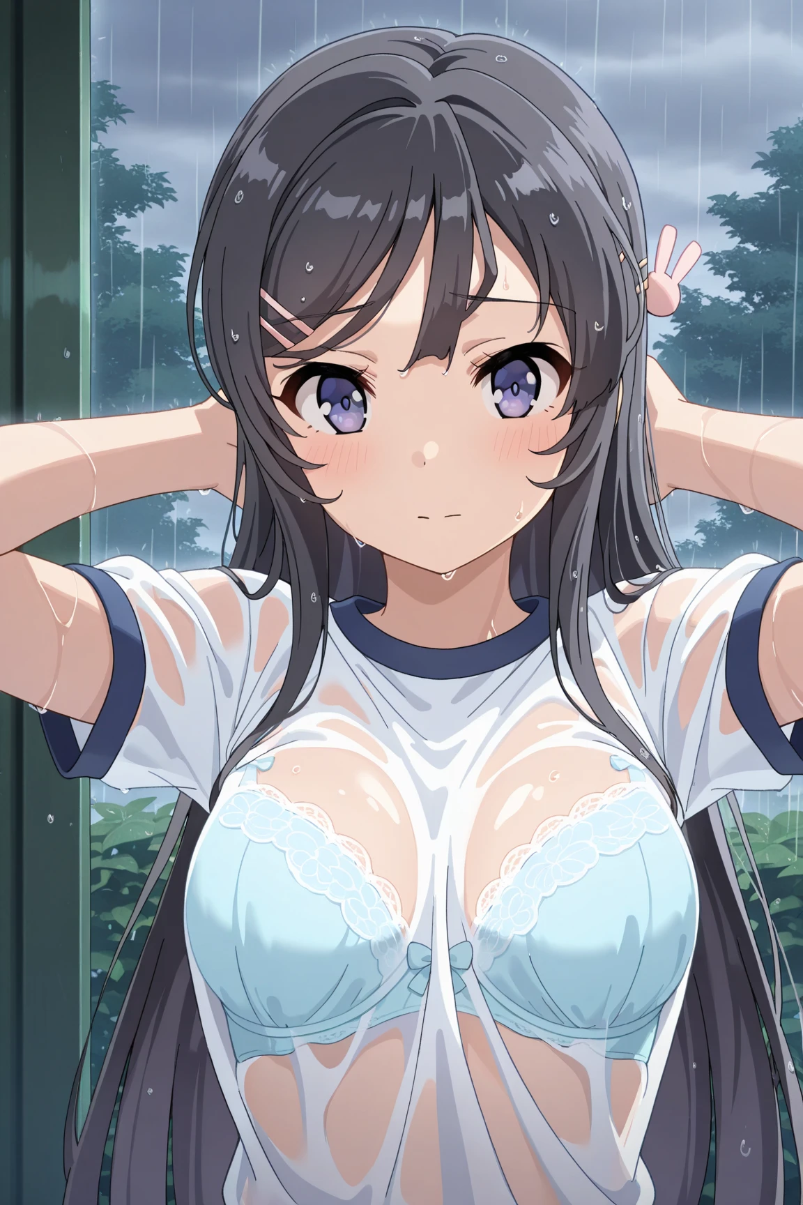 ((Outdoor、Town))、(((shirt lift, bra lift)))、((Large Breasts、Large areola))、((((Nipples))))、((((both hands on own breasts))))、Embarrassed face、((Troubled face))、blush,(((looking at the camera)))、((Photographed from the front))、(((カメラマンがNipplesを撮影している、 fully exposed)))、Full body photo,(((Highly detailed CG,8k)))、Female police officer、Braid